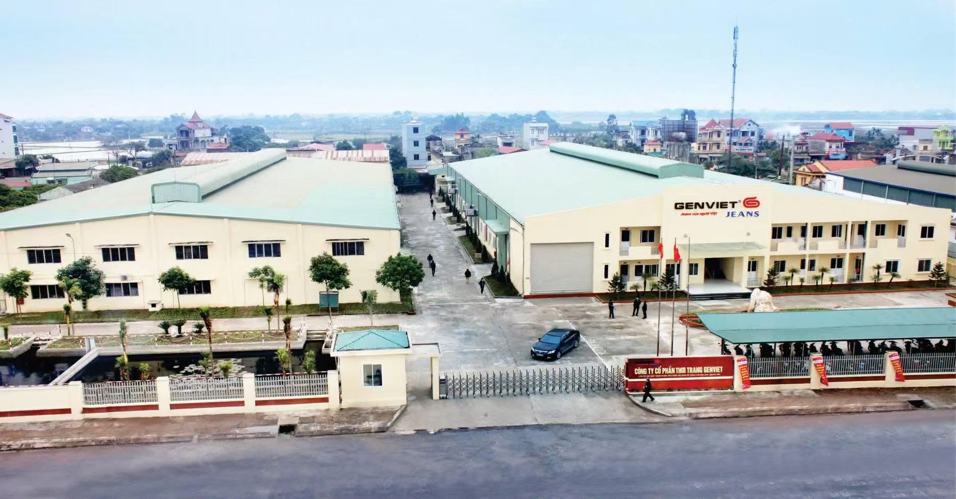 Genviet Jeans factory campus aerial view