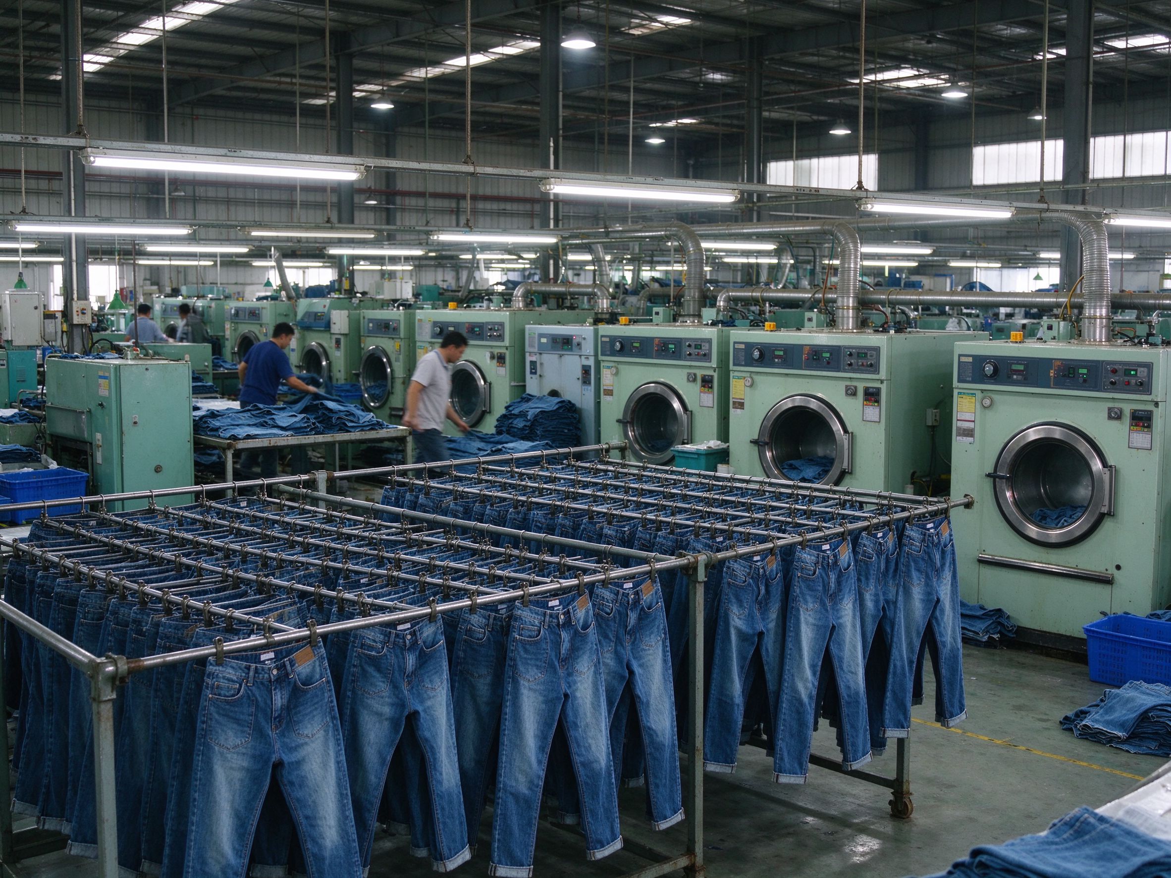 Full denim laundry factory interior